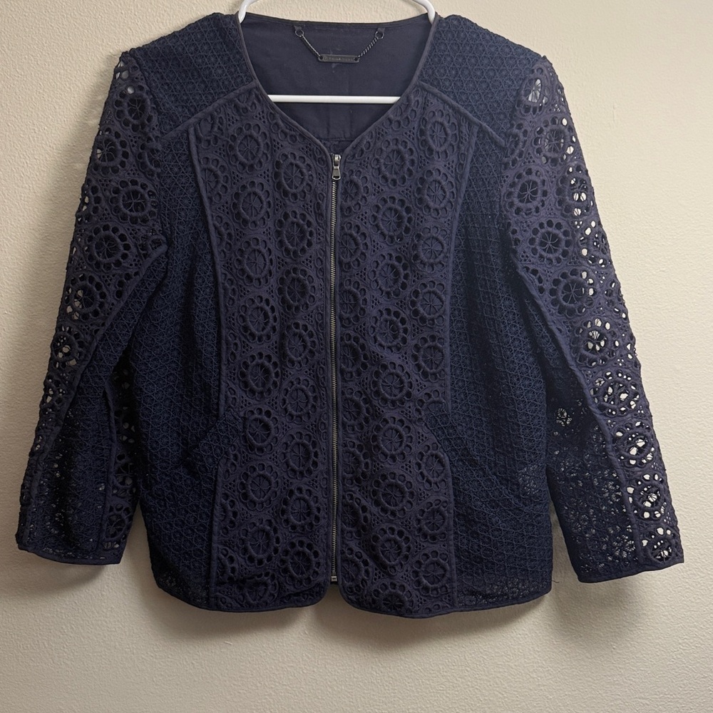Trina Turk Navy Lace Jacket